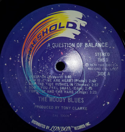 The Moody Blues : A Question Of Balance (LP, Album, RE, 18 )