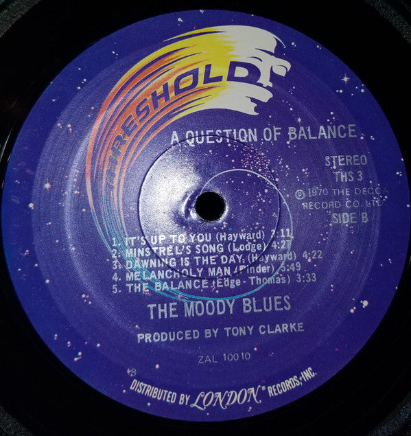 The Moody Blues : A Question Of Balance (LP, Album, RE, 18 )