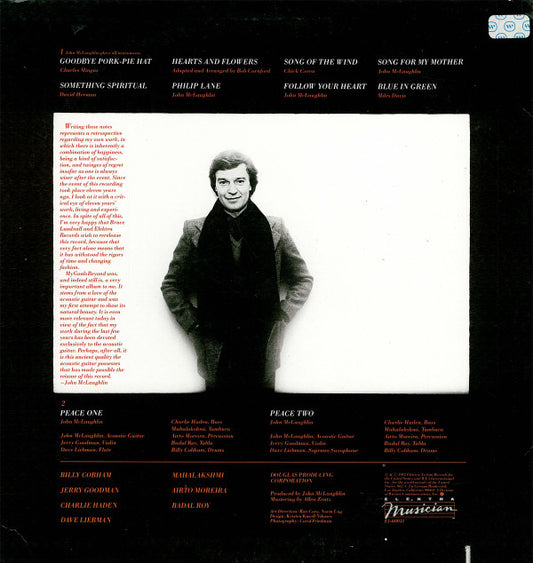 John McLaughlin : My Goals Beyond (LP, Album, RE, SP )
