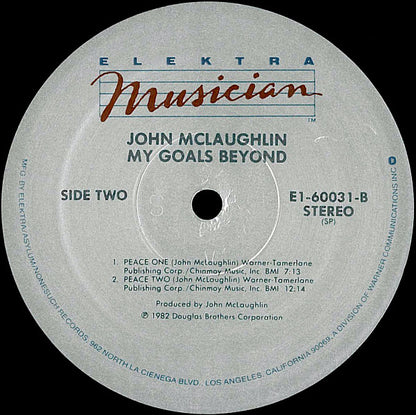 John McLaughlin : My Goals Beyond (LP, Album, RE, SP )