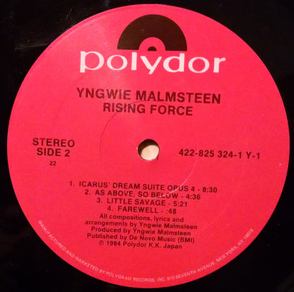 Yngwie J. Malmsteen* : Rising Force (LP, Album, ARC)