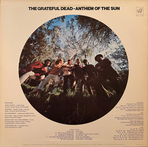 The Grateful Dead : Anthem Of The Sun (LP, Album, RE, SRC)