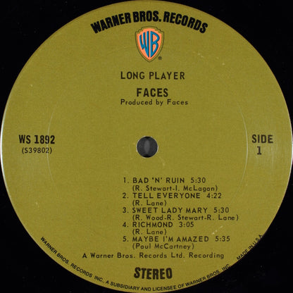 Faces (3) : Long Player (LP, Album, Pit)