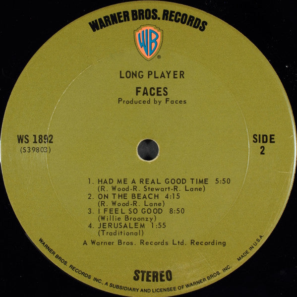 Faces (3) : Long Player (LP, Album, Pit)