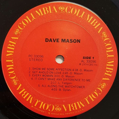 Dave Mason : Dave Mason (LP, Album, Pit)
