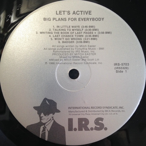 Let's Active : Big Plans For Everybody (LP, Album, Pin)