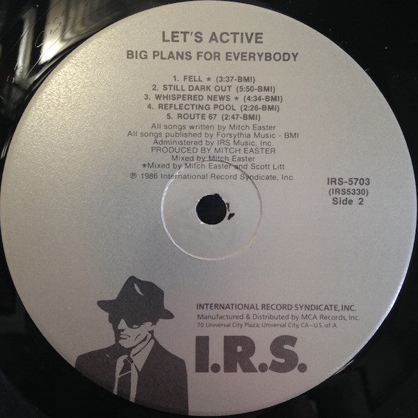 Let's Active : Big Plans For Everybody (LP, Album, Pin)