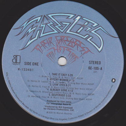 Eagles : Their Greatest Hits 1971-1975 (LP, Album, Comp, Club, RE, RP, RCA)