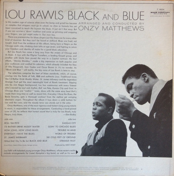 Lou Rawls : Black And Blue (LP, Album, Mono, Scr)