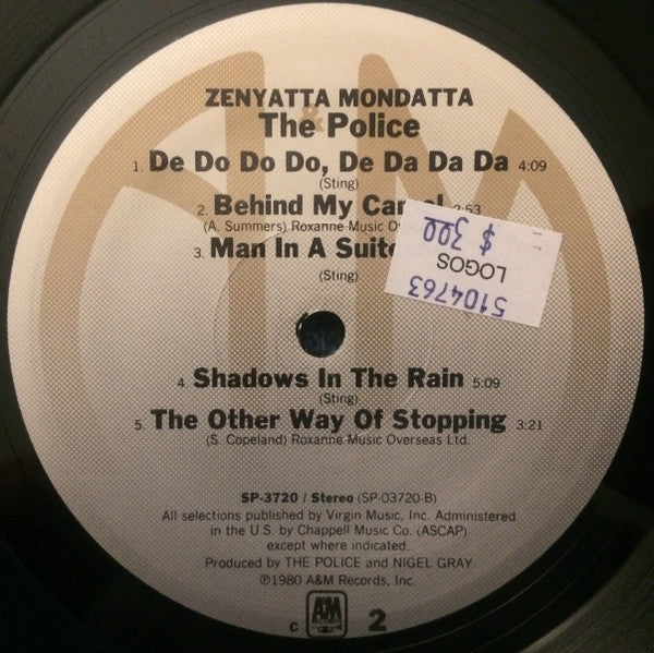 The Police : Zenyatta Mondatta (LP, Album, RE, C -)