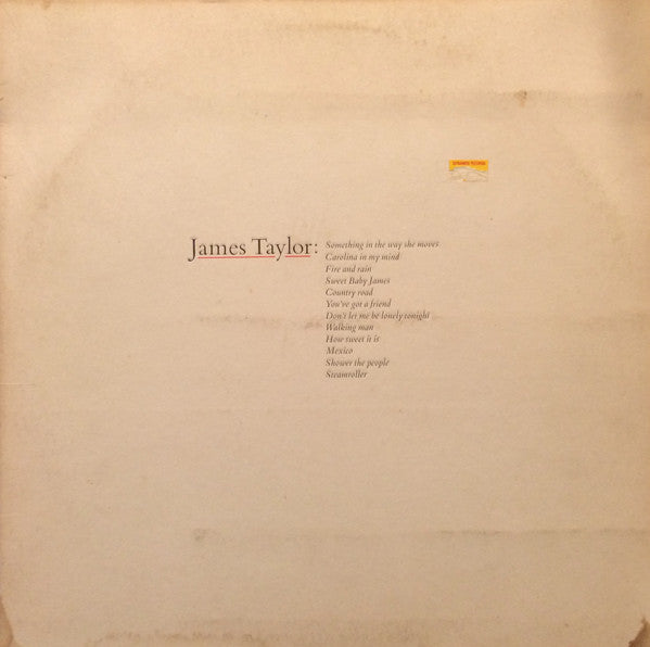 James Taylor (2) : James Taylor's Greatest Hits (LP, Comp, Win)