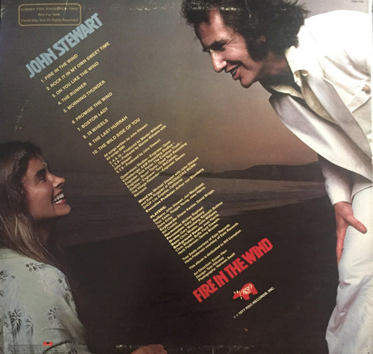 John Stewart (2) : Fire In The Wind (LP, Album, Promo)