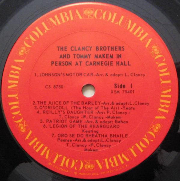 The Clancy Brothers & Tommy Makem : In Person At Carnegie Hall (LP, Album, RE)