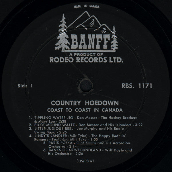 Various : Country Hoedown Coast To Coast In Canada (LP, Comp)