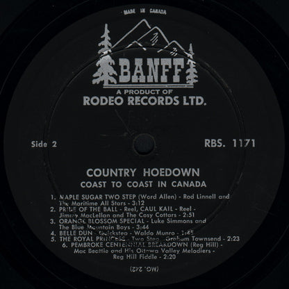 Various : Country Hoedown Coast To Coast In Canada (LP, Comp)