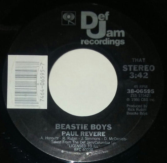 Beastie Boys : (You Gotta) Fight For Your Right (To Party!) (7", Single, Styrene, Pit)