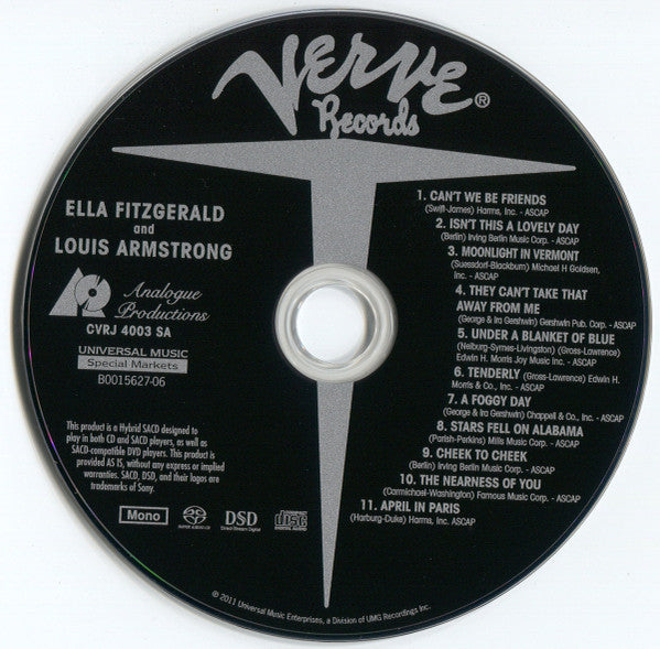 Ella* And Louis* : Ella And Louis (SACD, Hybrid, Album, Mono, RE)