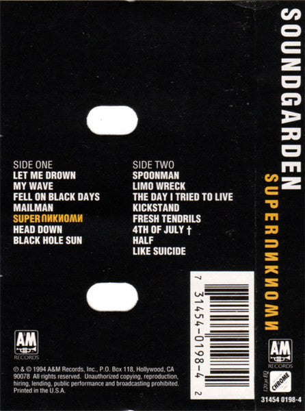 Soundgarden : Superunknown (Cass, Album, ooo)