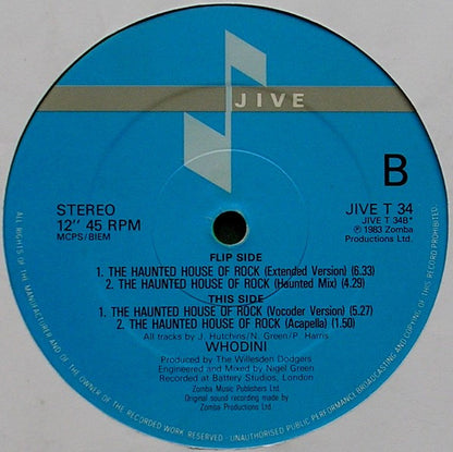 Whodini : The Haunted House Of Rock (12", Gre)