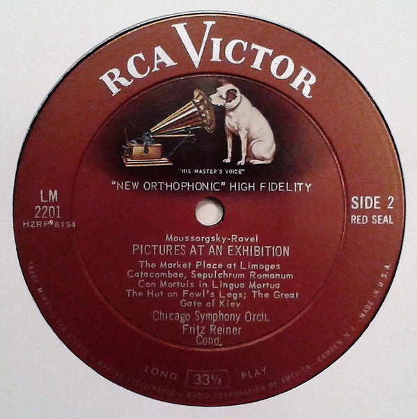 Moussorgsky* / Ravel* - Fritz Reiner, Chicago Symphony Orchestra : Pictures At An Exhibition (LP, Mono, Plu)