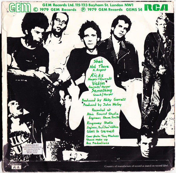U.K. Subs* : She's Not There (7", EP, Pus)