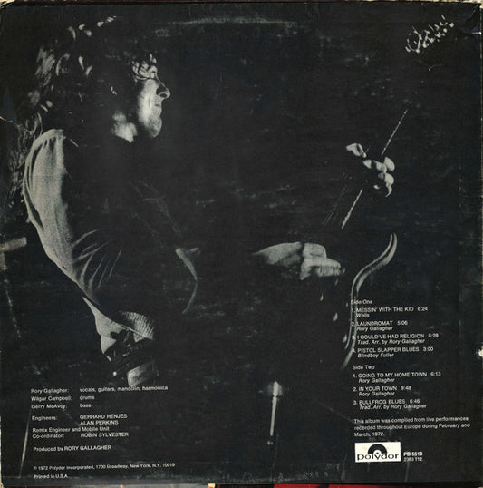 Rory Gallagher : Rory Gallagher Live! (LP, Album, Mon)
