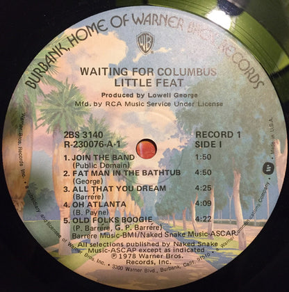 Little Feat : Waiting For Columbus (2xLP, Album, Club)
