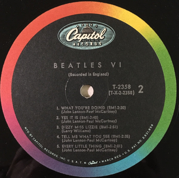 The Beatles : Beatles VI (LP, Album, Mono, Glo)