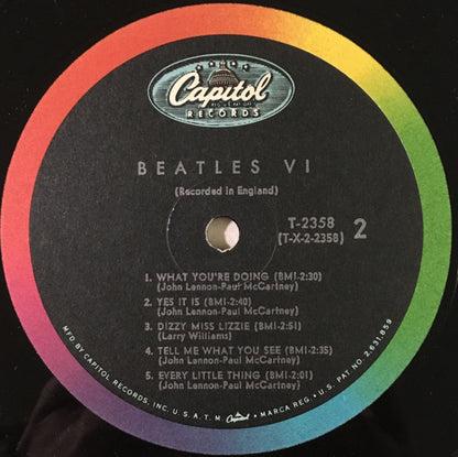 The Beatles : Beatles VI (LP, Album, Mono, Glo)