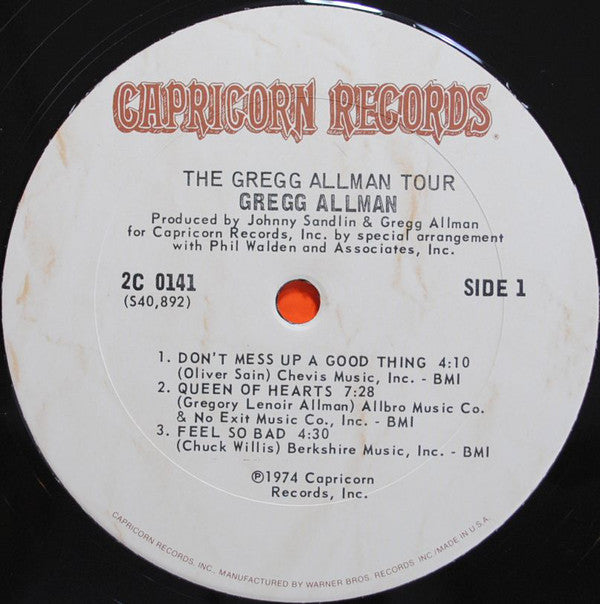 Gregg Allman With Cowboy (6) / Boyer* & Talton* : The Gregg Allman Tour  (2xLP, Album, Pit)