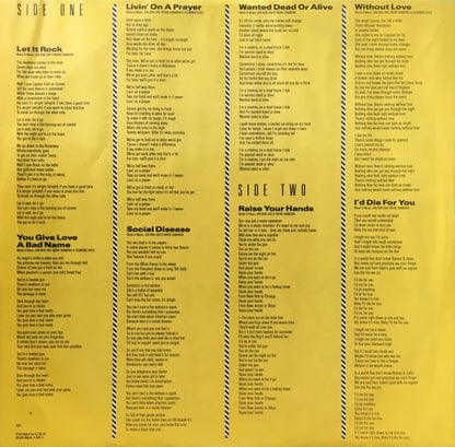 Bon Jovi : Slippery When Wet (LP, Album, 70 )