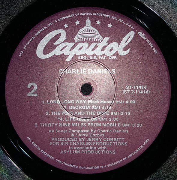 Charlie Daniels : Charlie Daniels (LP, Album, RE)