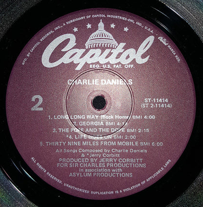 Charlie Daniels : Charlie Daniels (LP, Album, RE)