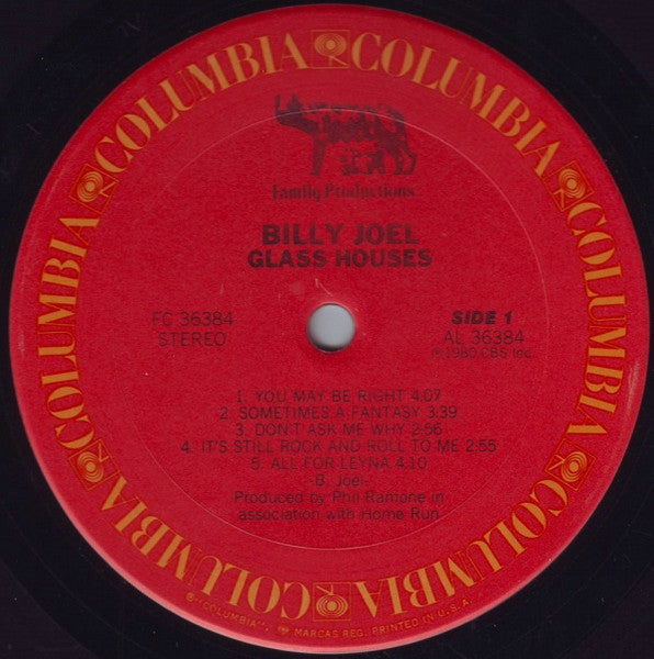 Billy Joel : Glass Houses (LP, Album, San)