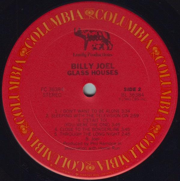 Billy Joel : Glass Houses (LP, Album, San)