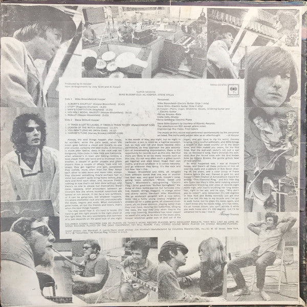 Mike Bloomfield / Al Kooper / Steve Stills* : Super Session (LP, Album, RE)