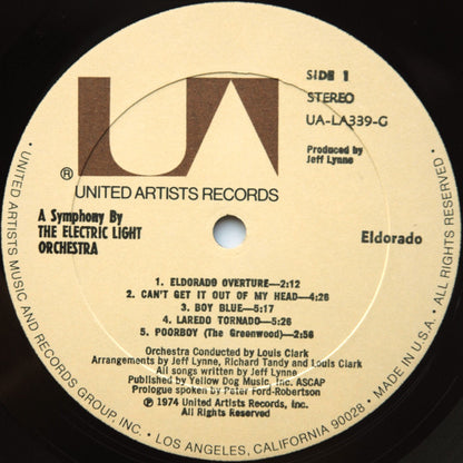 Electric Light Orchestra : Eldorado - A Symphony By The Electric Light Orchestra  (LP, Album, All)