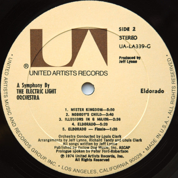 Electric Light Orchestra : Eldorado - A Symphony By The Electric Light Orchestra  (LP, Album, All)