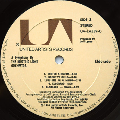 Electric Light Orchestra : Eldorado - A Symphony By The Electric Light Orchestra  (LP, Album, All)