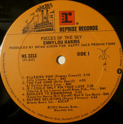Emmylou Harris : Pieces Of The Sky (LP, Album, Pit)