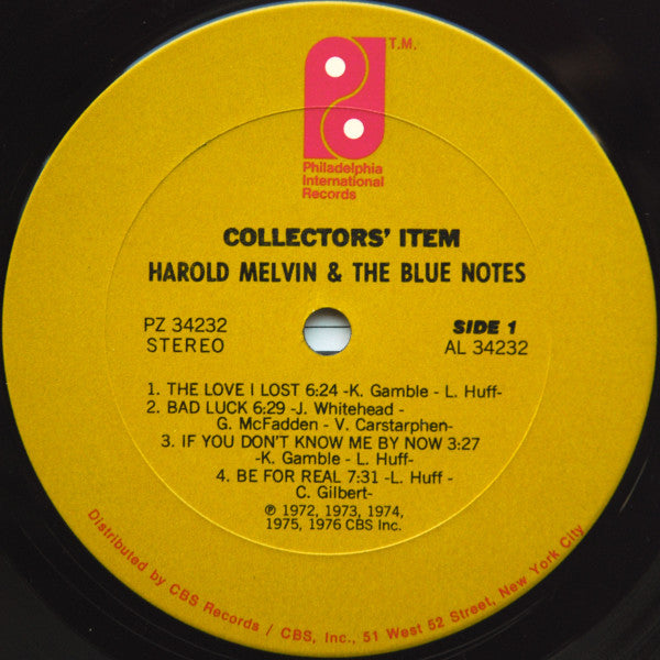 Harold Melvin & The Blue Notes* : Collectors' Item (LP, Comp, Pit)