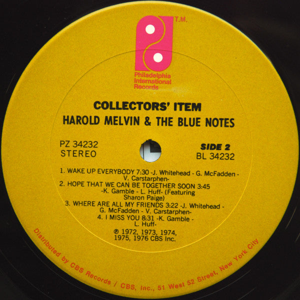 Harold Melvin & The Blue Notes* : Collectors' Item (LP, Comp, Pit)