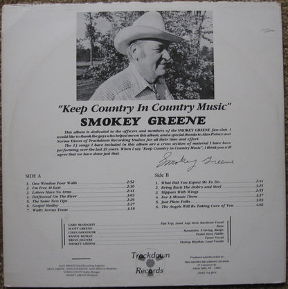 Smokey Greene : Keep Country In Country Music (LP, Album)