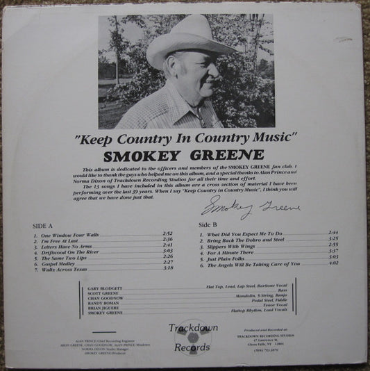 Smokey Greene : Keep Country In Country Music (LP, Album)