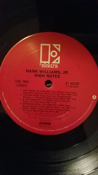 Hank Williams Jr. : High Notes (LP, Album, Club)