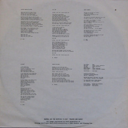 Martha And The Muffins : Trance And Dance (LP, Album)