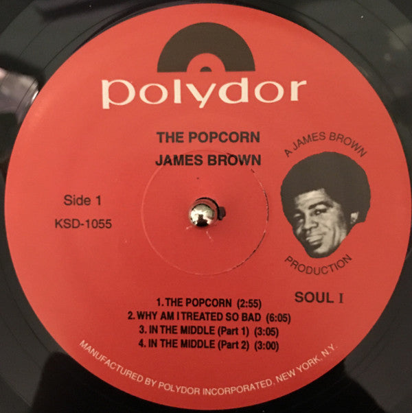 James Brown Directs And Dances With The The James Brown Band : The Popcorn (LP, Album, RE)