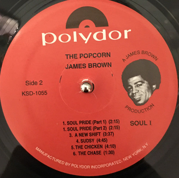 James Brown Directs And Dances With The The James Brown Band : The Popcorn (LP, Album, RE)