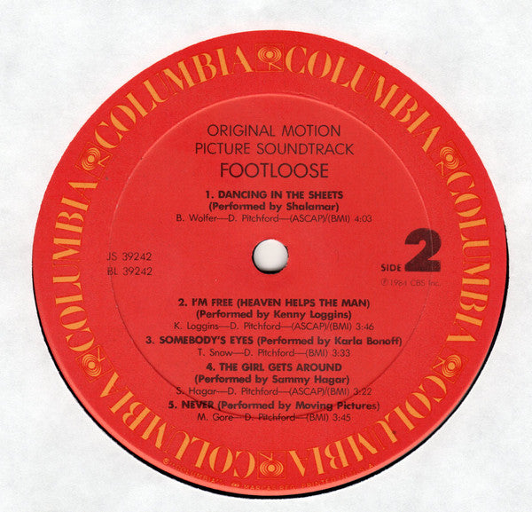 Various : Footloose (Original Motion Picture Soundtrack) (LP, Comp, Car)