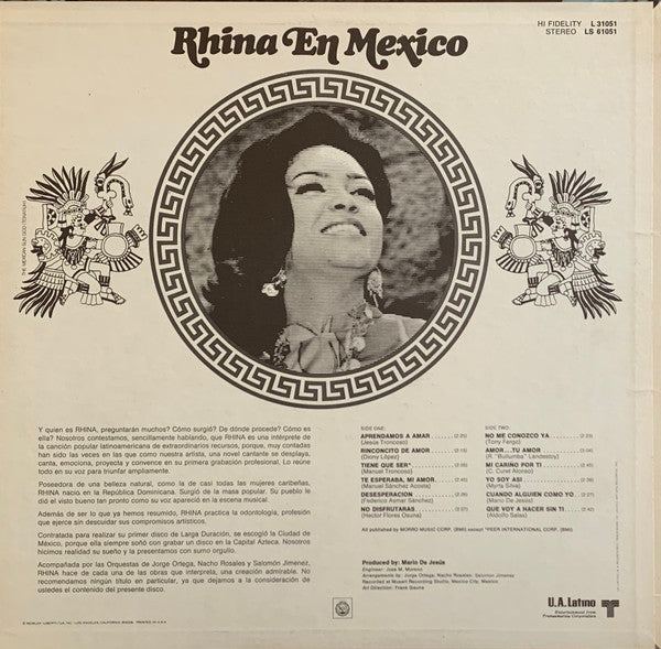 Rhina : Rhina En Mexico (LP)